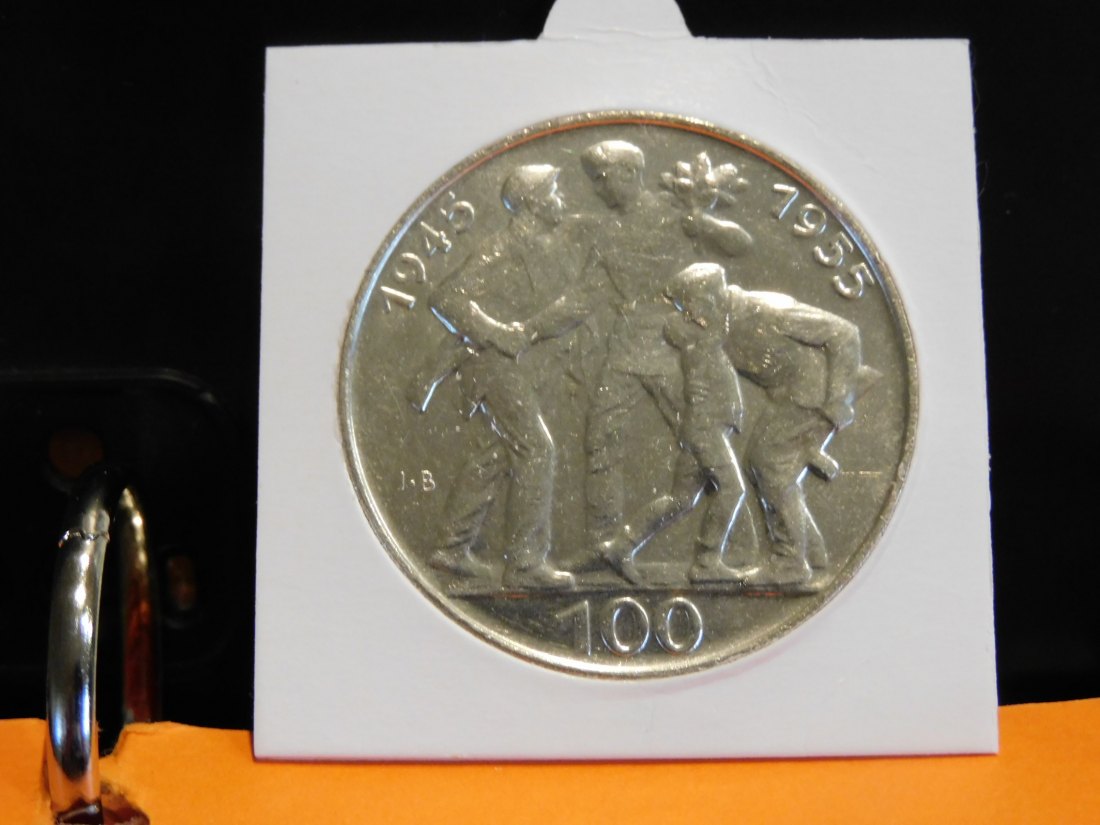  CZECHOSLOVAKIA 100 KORUN 1955.GRADE-PLEASE SEE PHOTOS.   