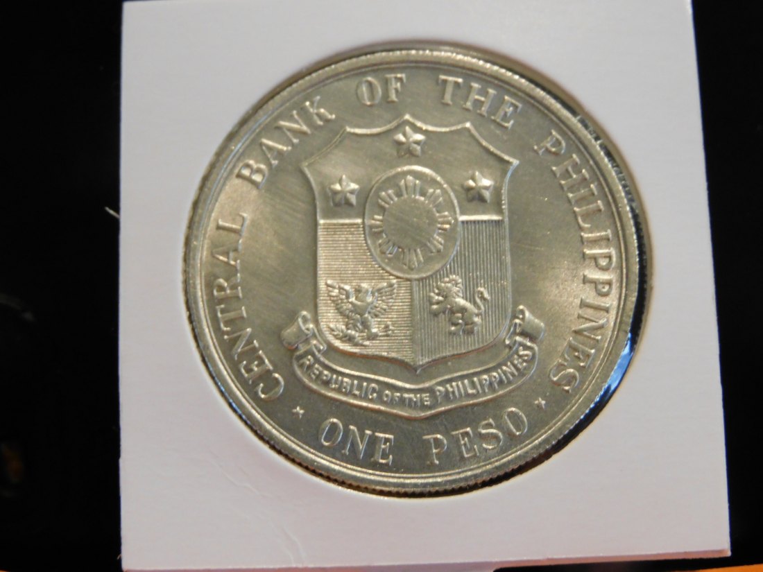  PHILIPPINES 1 PESO 1963.GRADE-PLEASE SEE PHOTOS.   