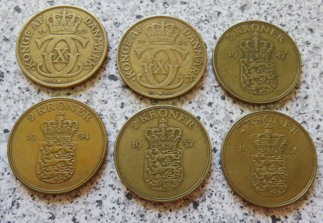  Dänemark Lot 2 Kroner   