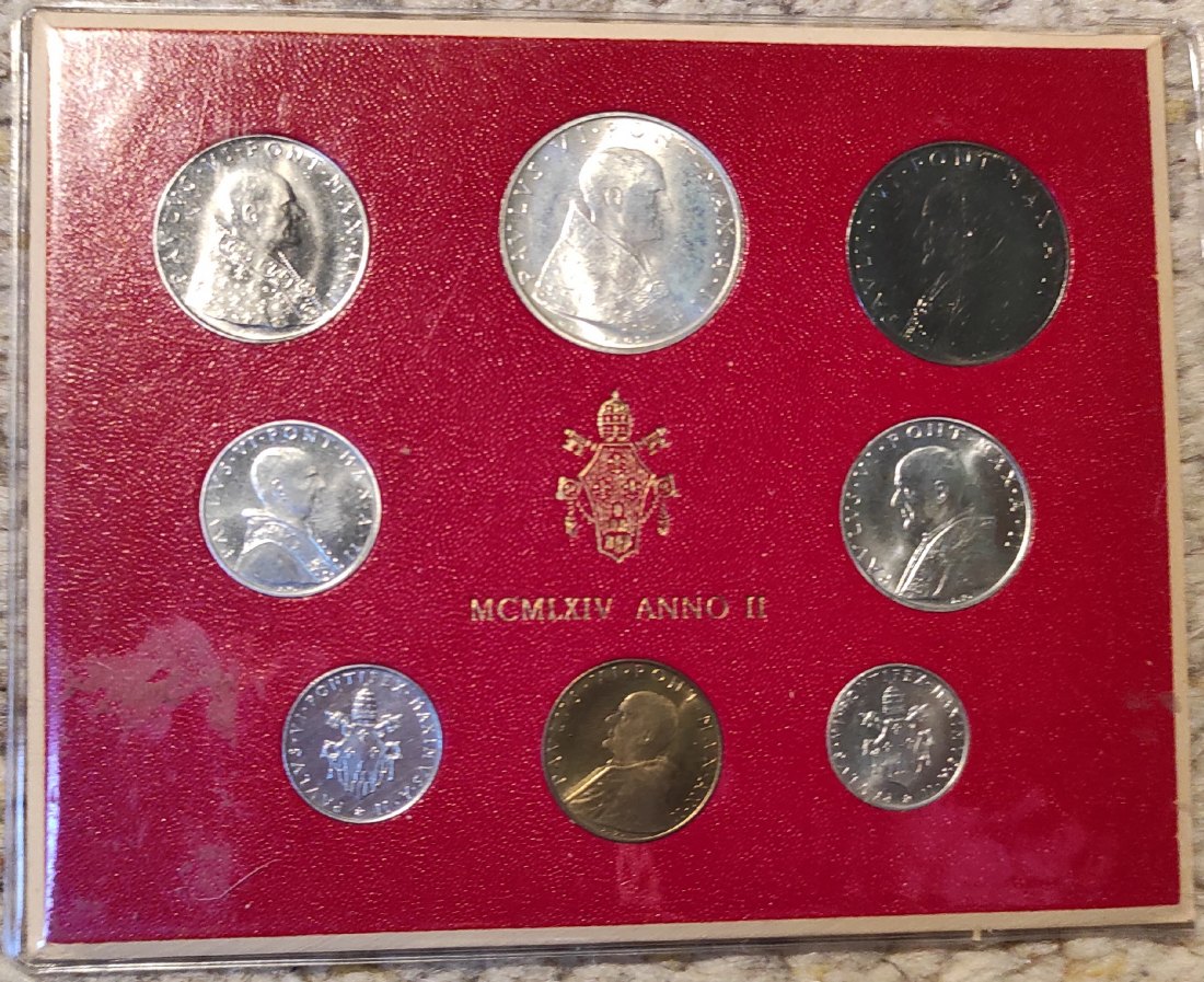  Vatikan KMS 1964 8 Münzen   