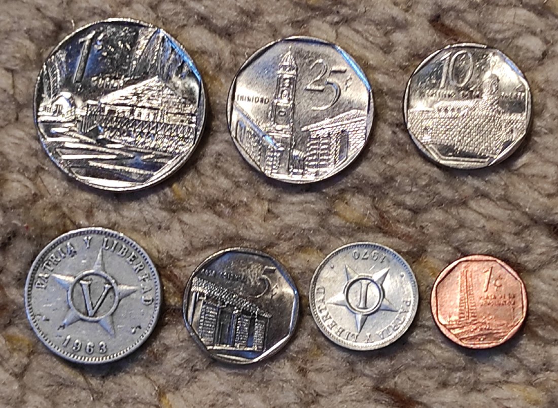  Set 279: Kuba 7 verschiedene Münzen   