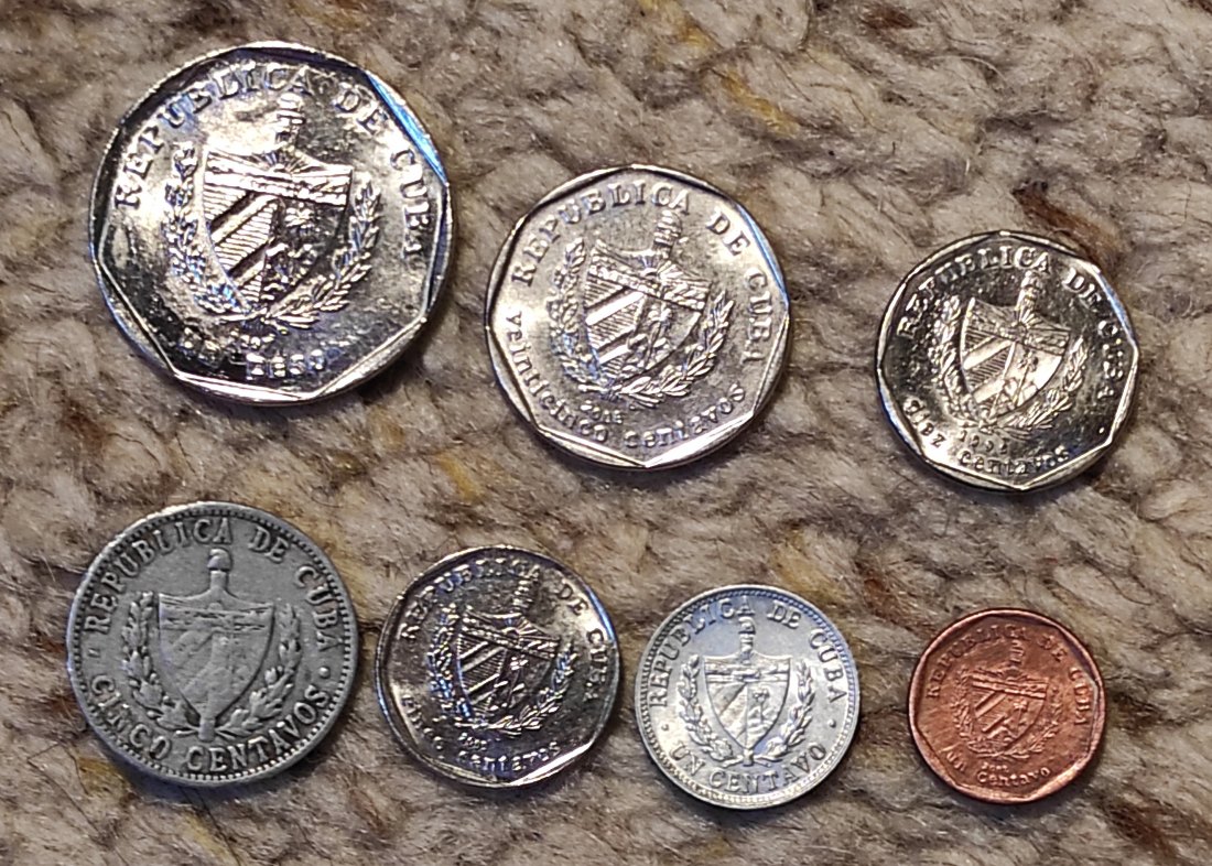  Set 279: Kuba 7 verschiedene Münzen   