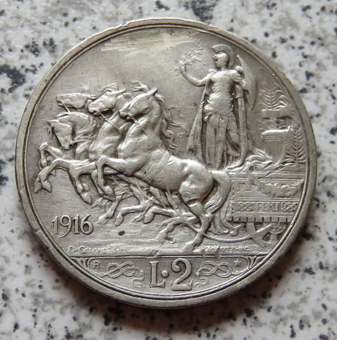  Italien 2 Lire 1916   