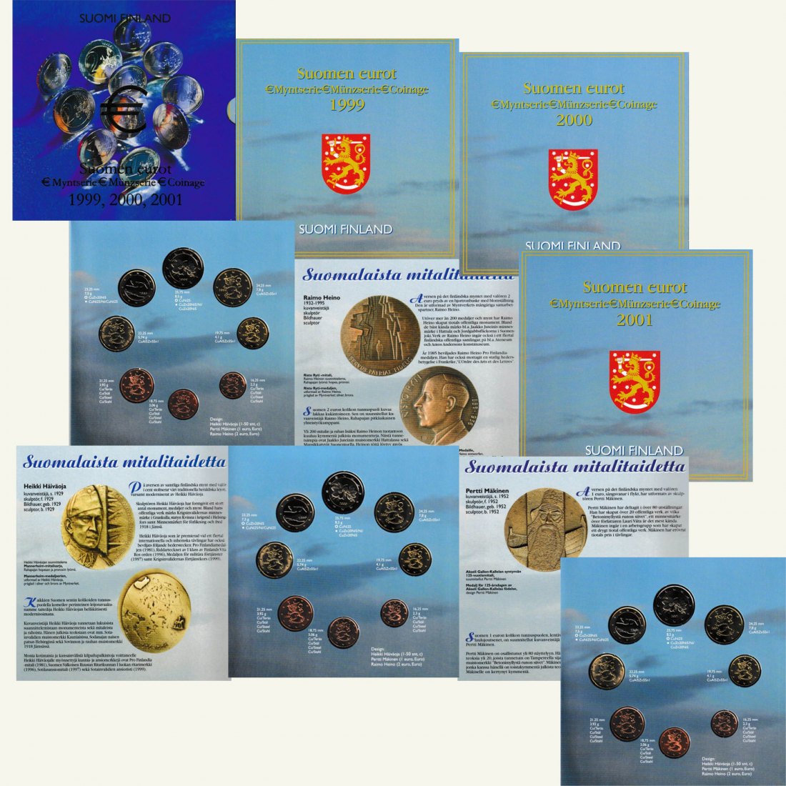  Offiz. Euro-KMS Finnland *Triple Set 1999 - 2001*   