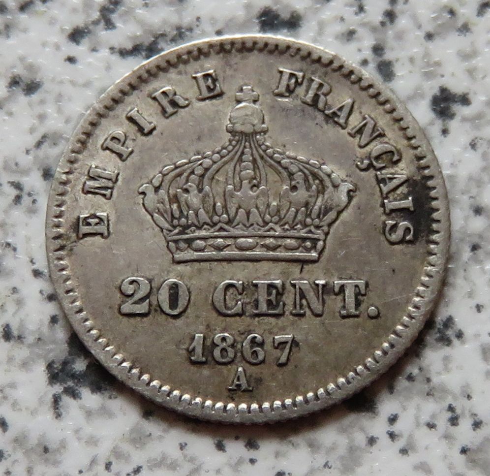  Frankreich 20 Centimes 1867 A   