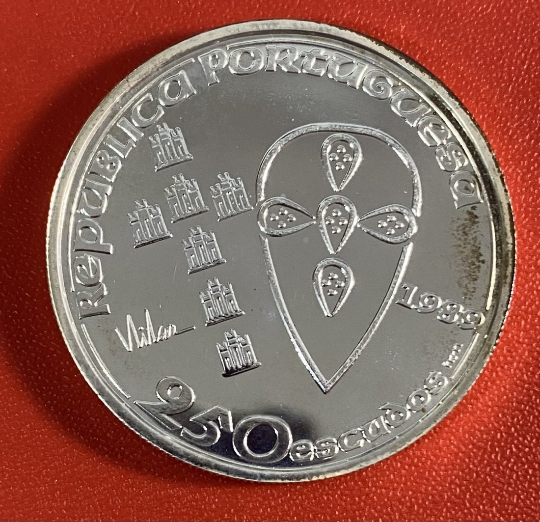  PORTUGAL  - 250 ESCUDOS - 1989 - 25,90 g FINE SILVER   