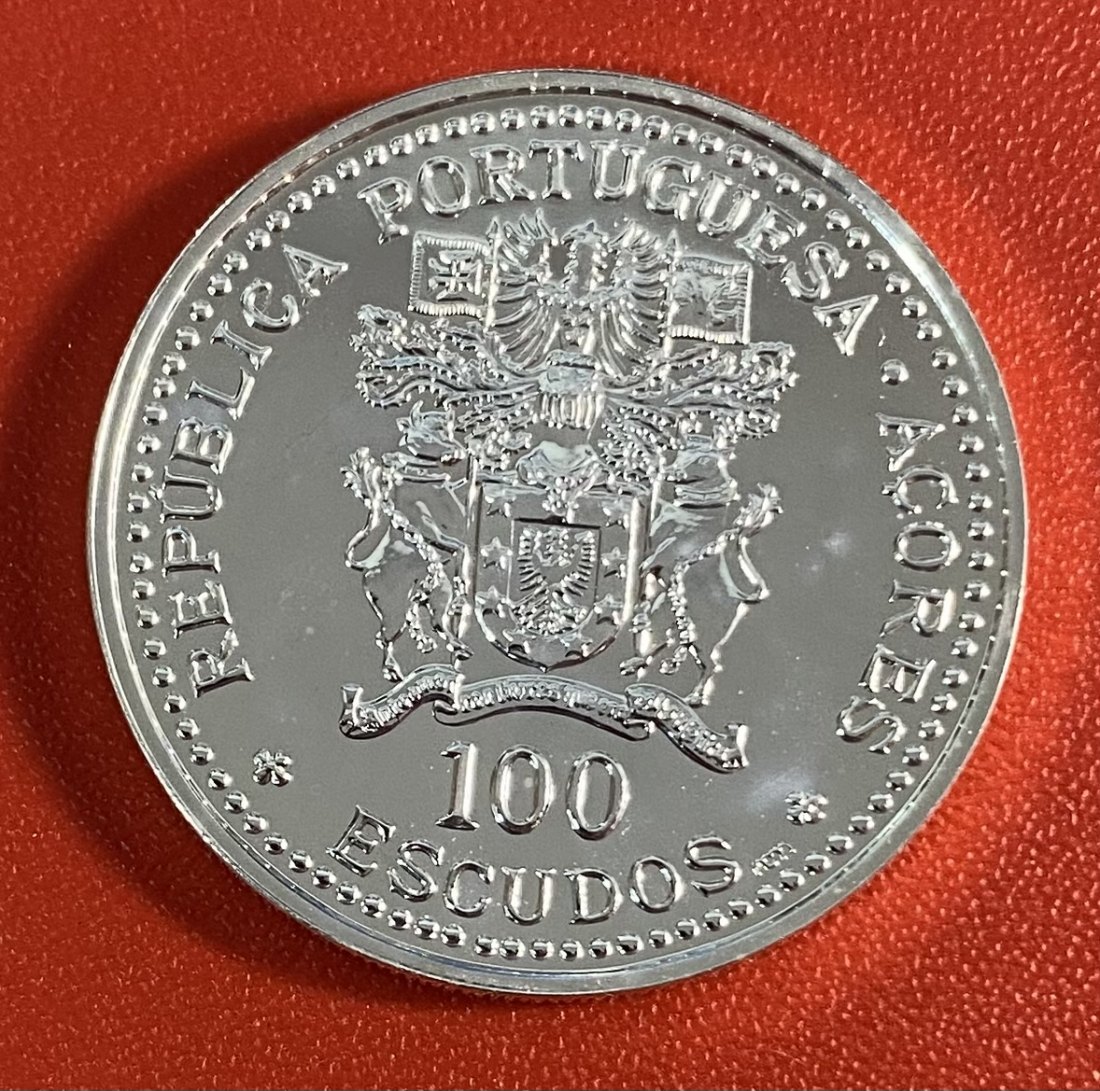  PORTUGAL  - 100 ESCUDOS - 1986 - 15,26 g FINE SILVER   
