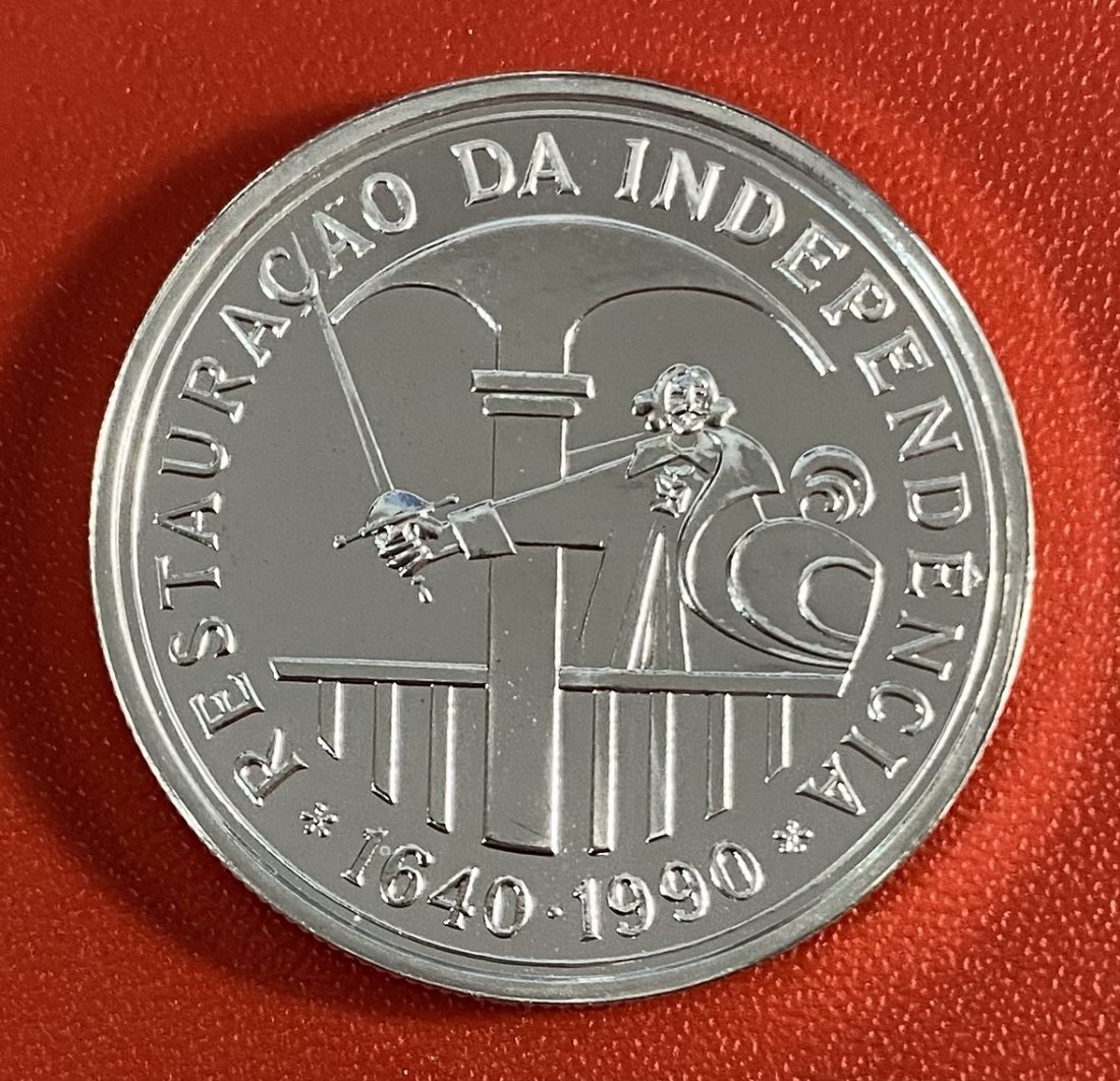  PORTUGAL  - 100 ESCUDOS - 1990 - 17,11 g FINE SILVER   