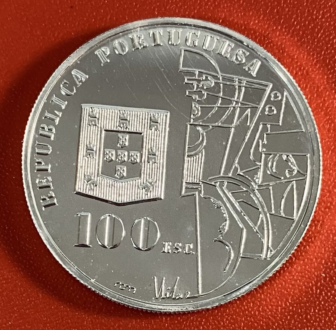  PORTUGAL  - 100 ESCUDOS - 1987 - 19,42 g FINE SILVER   