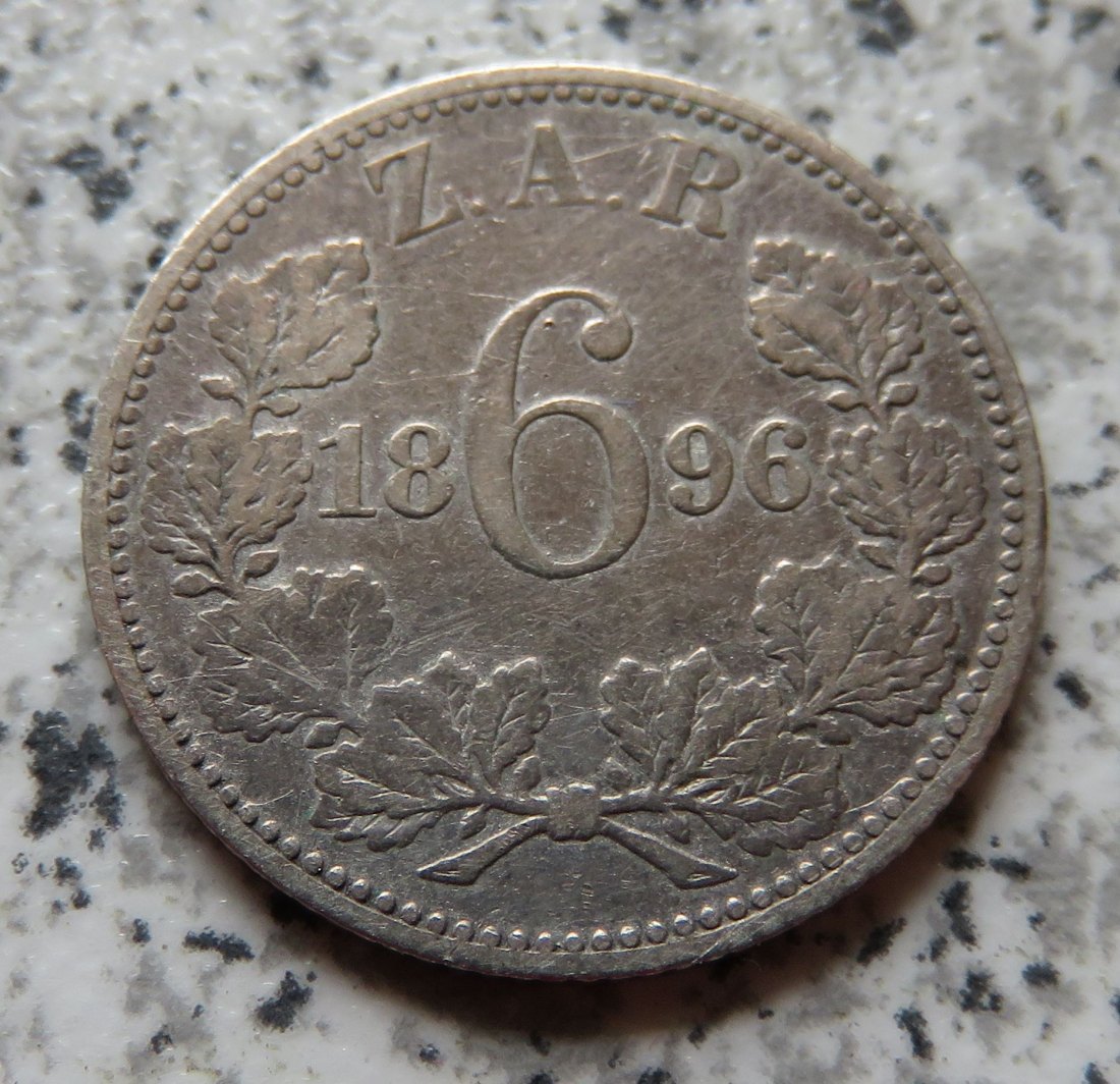  Südafrika 6 Pence 1896   