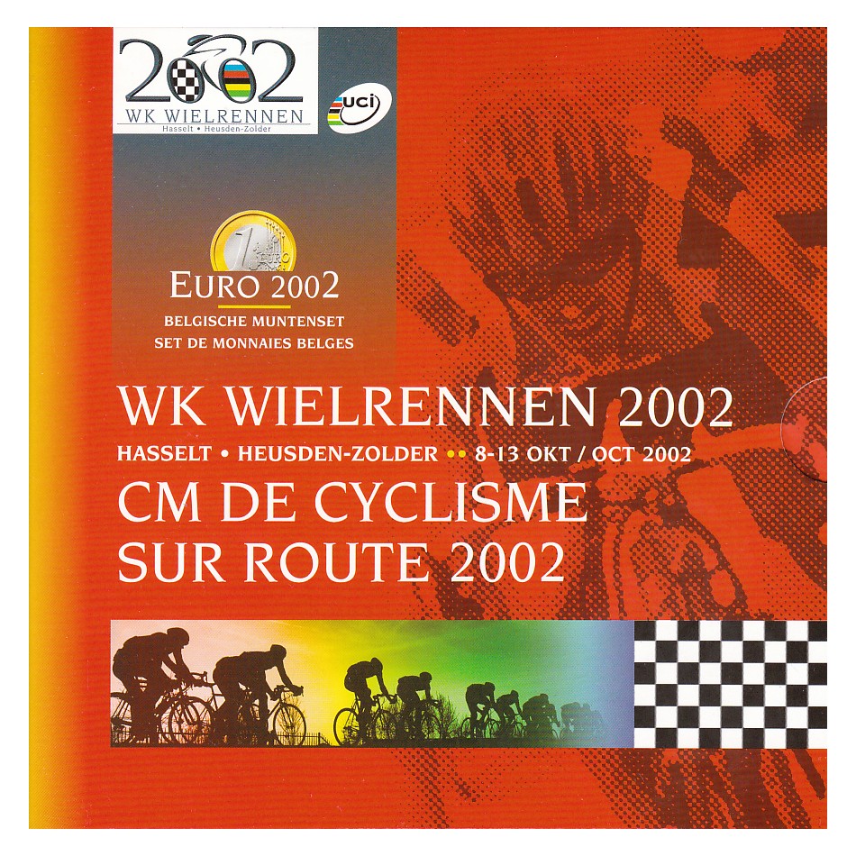  Sonder-KMS Belgien *WM-Radrennen der Straßen* 2002 3M nur in offiz Foldern 20.000St!   