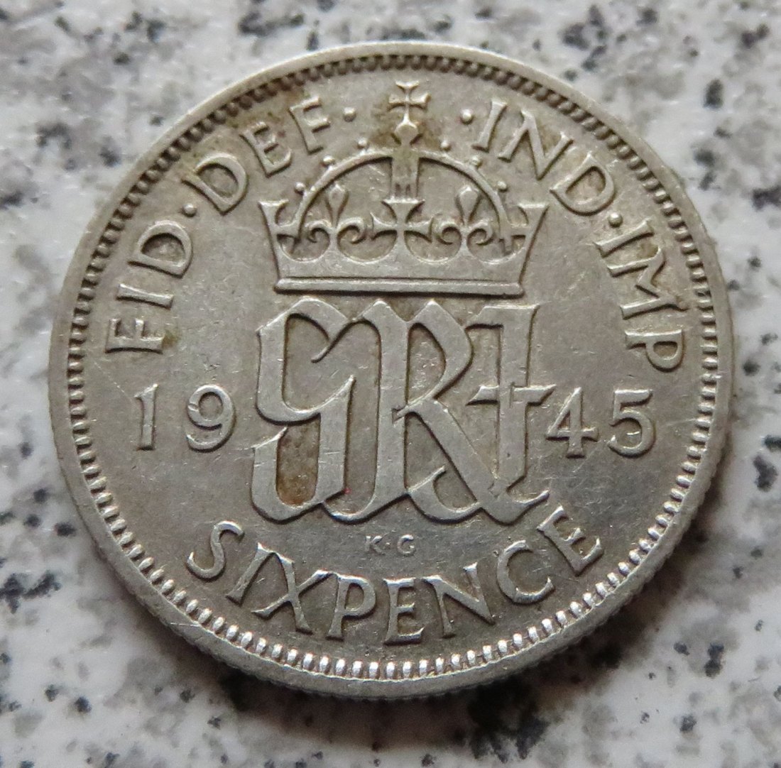  Großbritannien 6 Pence 1945   