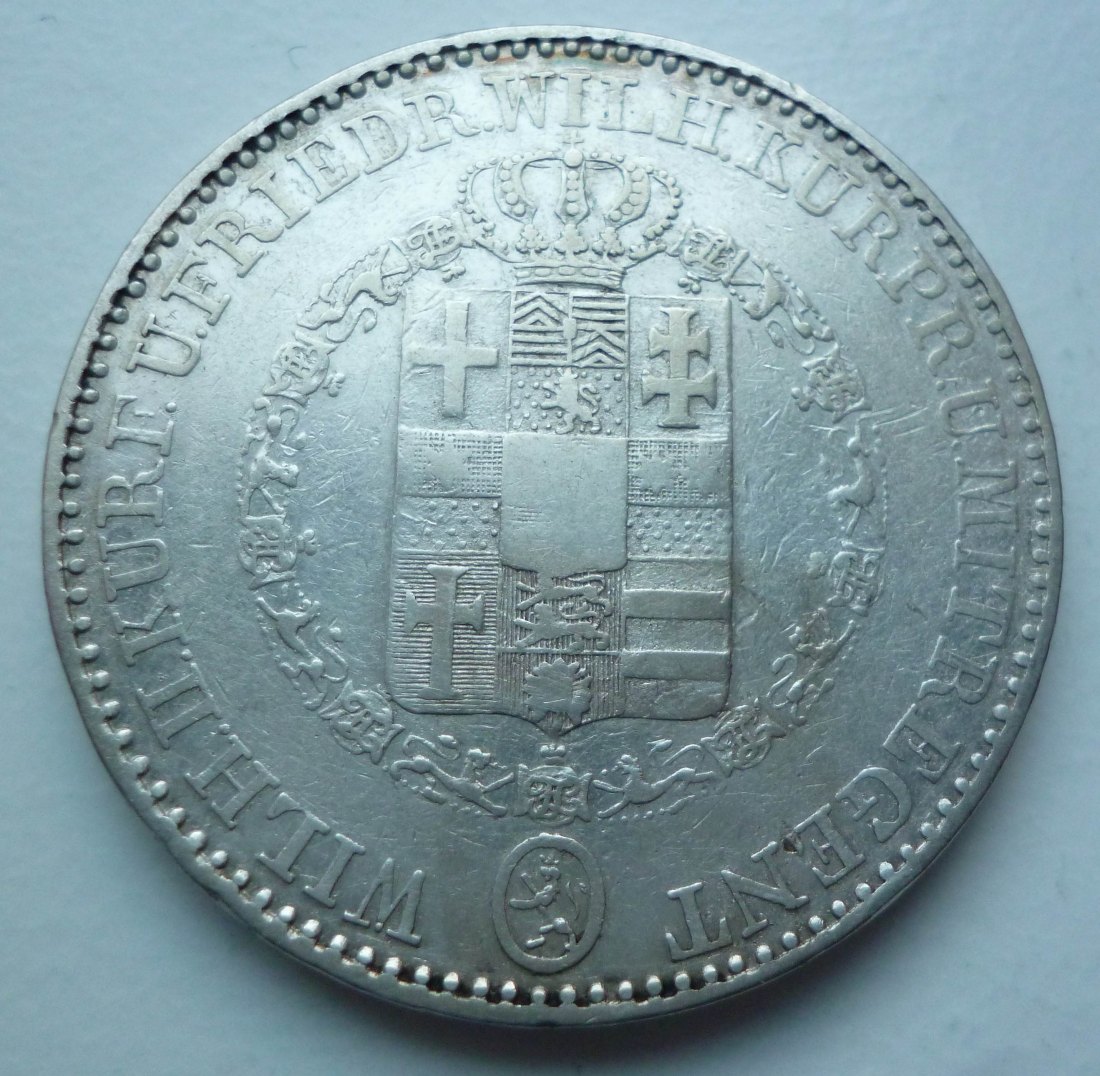 Hessen-Kassel 1 Thaler 1832 Wilhelm II. Mitregent Friedrich Wilhelm Silber   