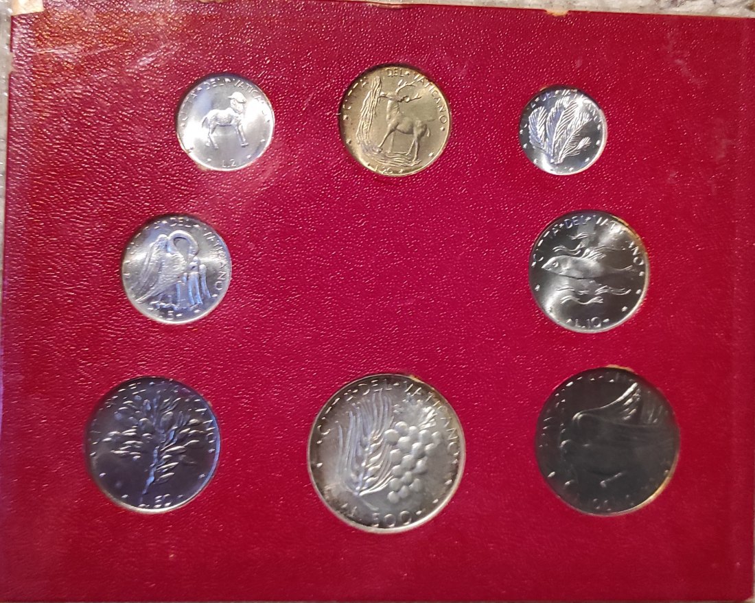  Vatikan KMS 1970 8 Münzen   