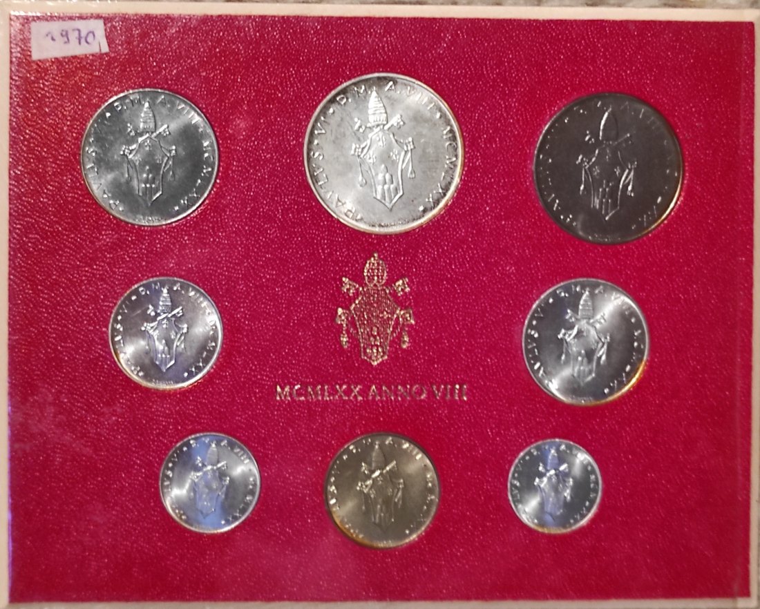  Vatikan KMS 1970 8 Münzen   