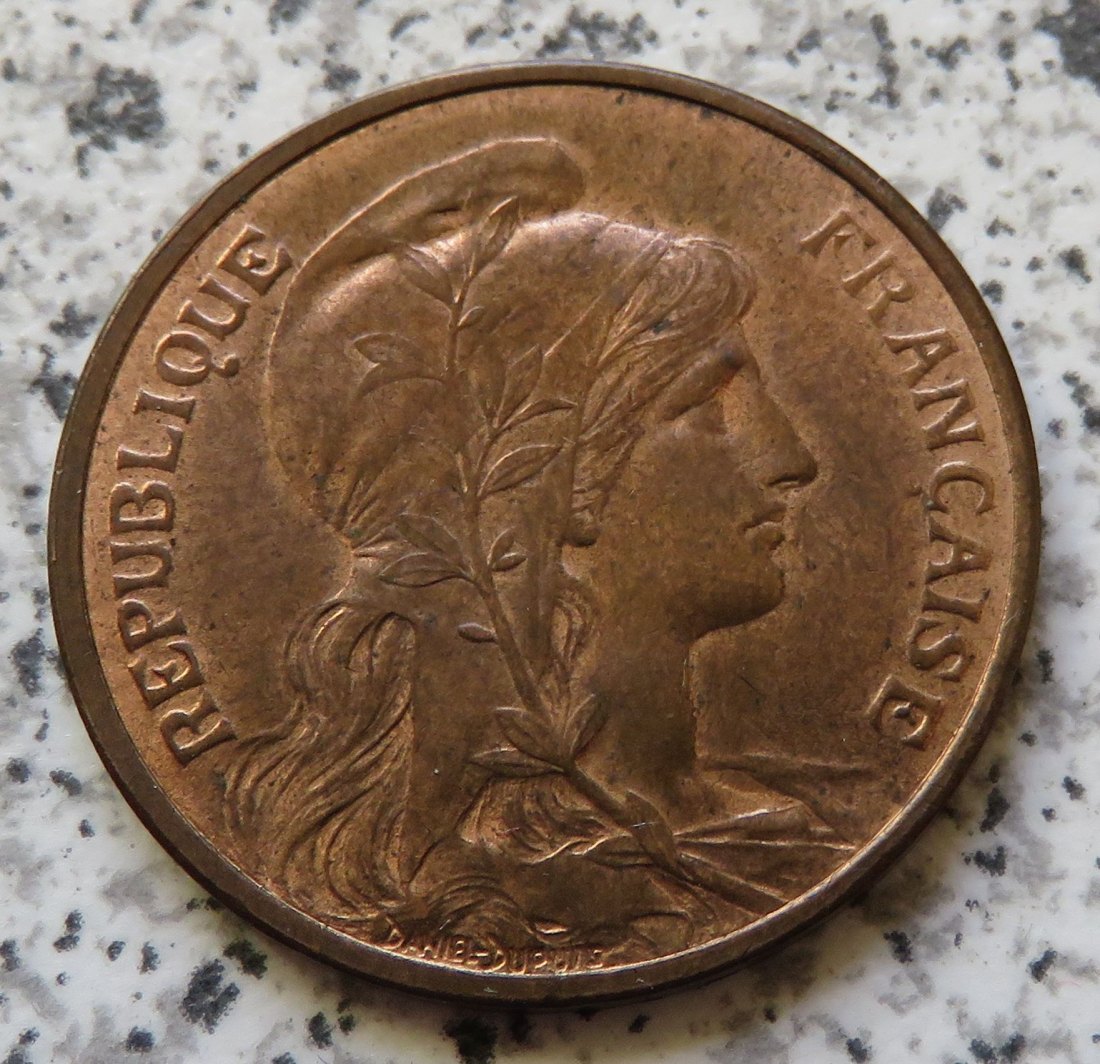  Frankreich 5 Centimes 1913, Erhaltung   