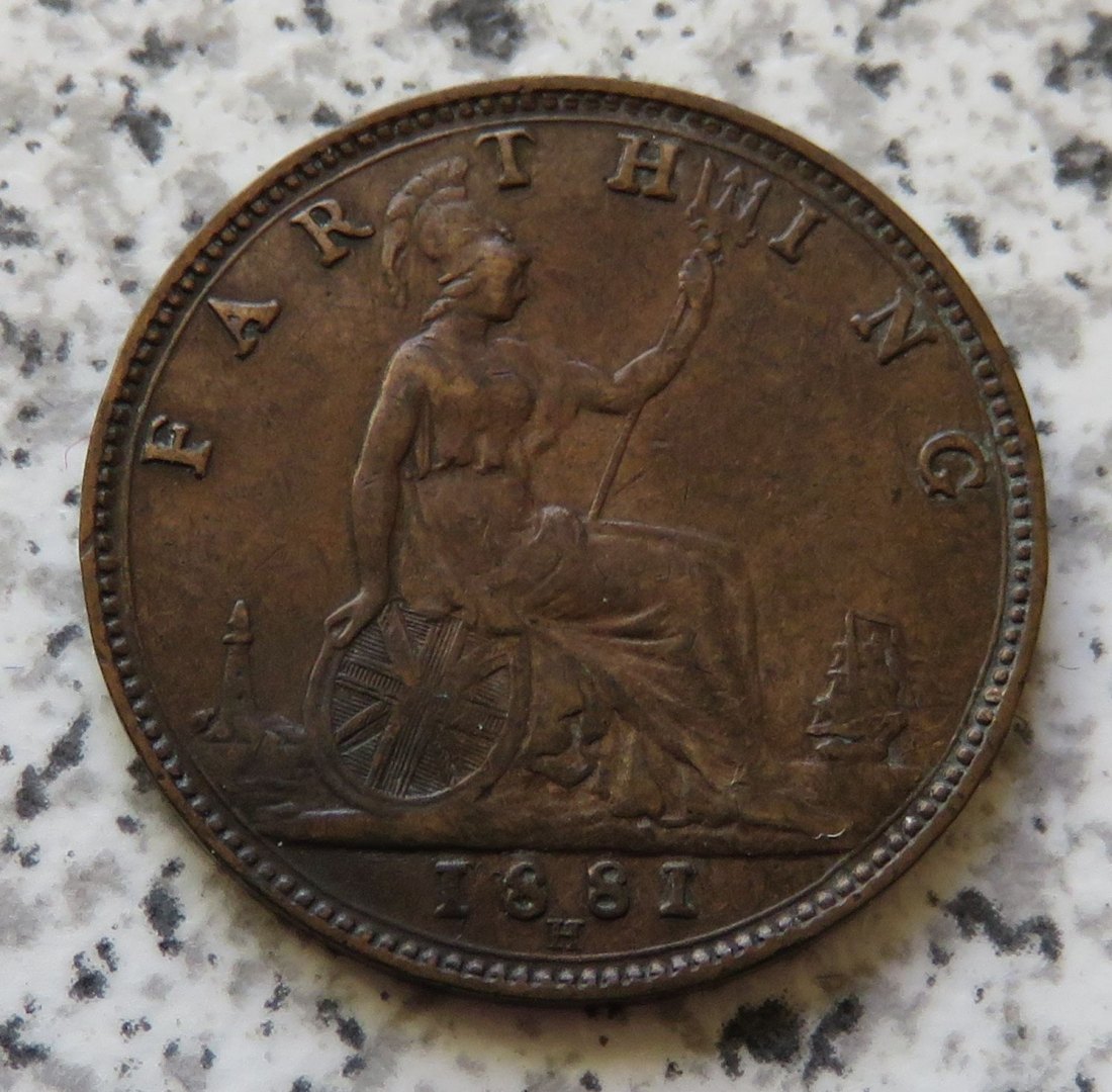  Großbritannien 1 Farthing 1881 H   