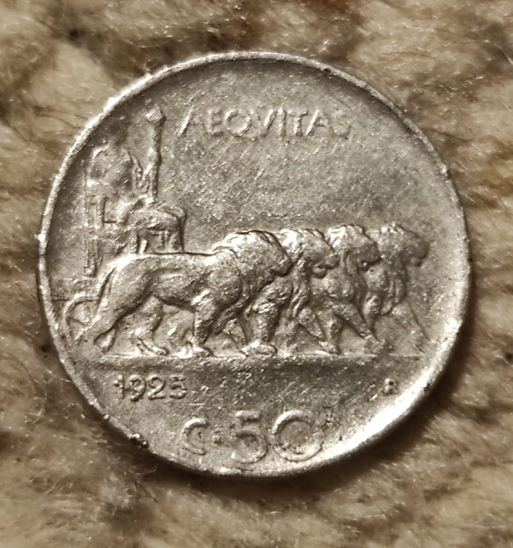  Italien 50 Centesimos 1925   