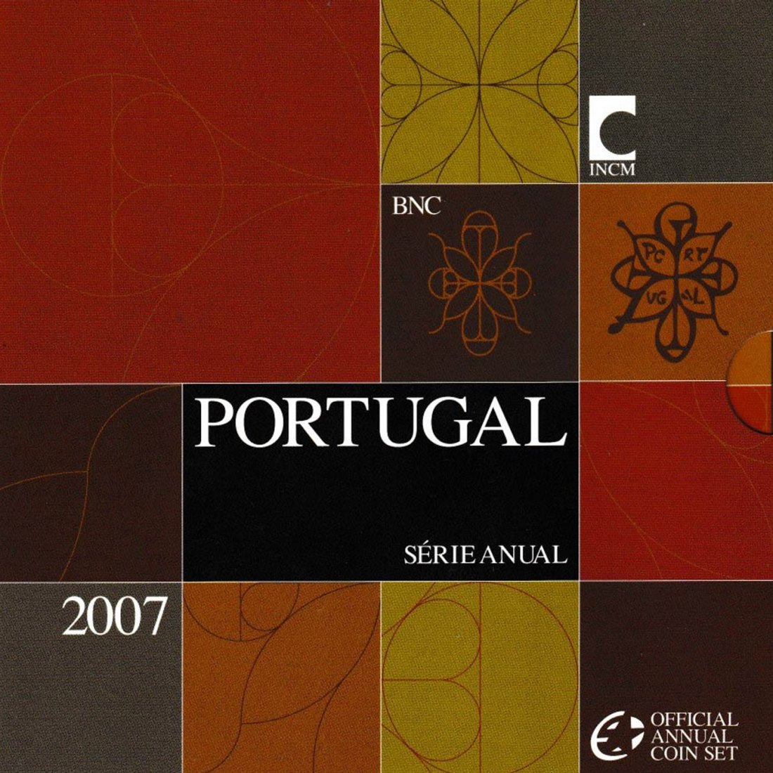  Offiz. KMS Portugal *Anual* 2007 4 Münzen nur in den offiz. Foldern max 12.000St!   
