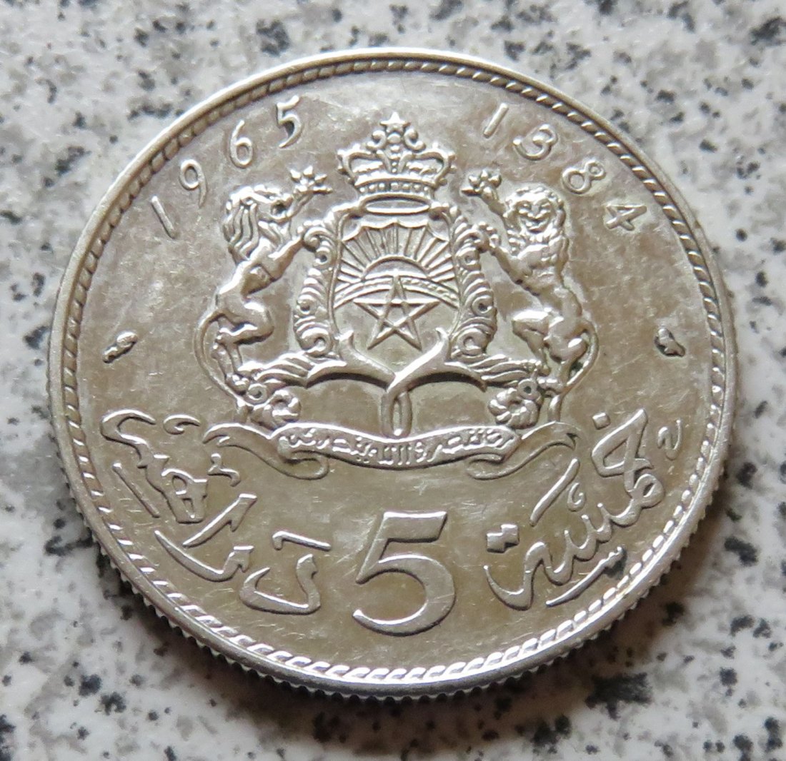  Marokko 5 Dirhams 1965   
