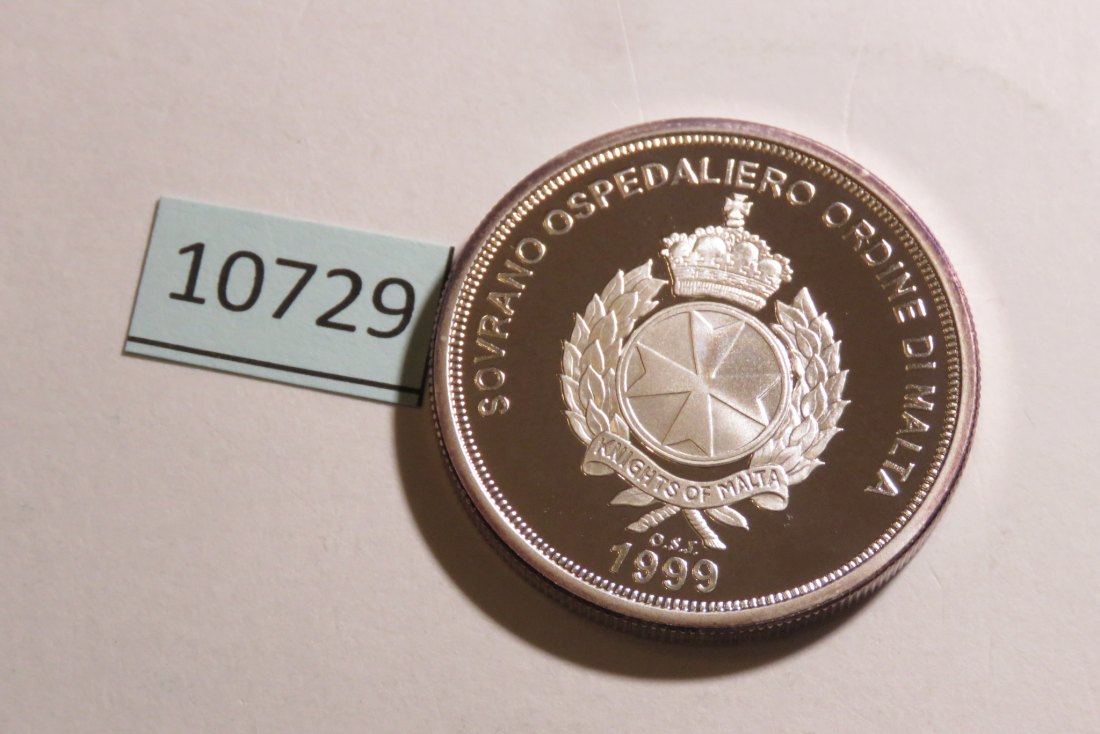  10729 Malta - Orden 1999 - 500 Liras - 31,1 g SILBER 0.999   