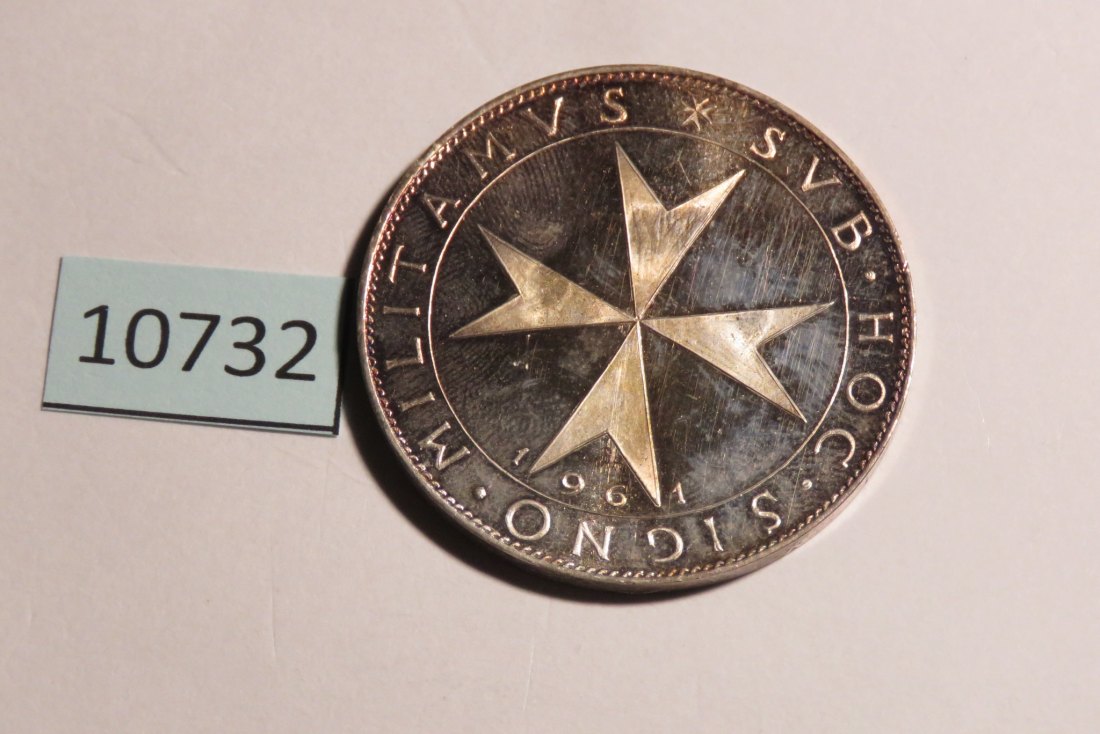  10732 Malta - Orden 1961 - 2 Scudi - PROBA - 24,0g SILBER 0.987   