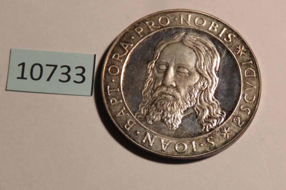  10733 Malta - Orden 1975 - 2 Scudi - 24,0 g SILBER 0.987   