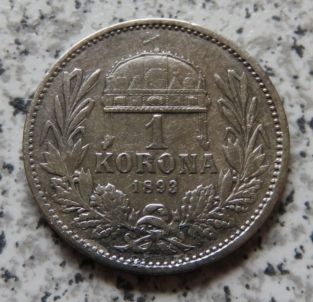  Ungarn 1 Korona 1893   