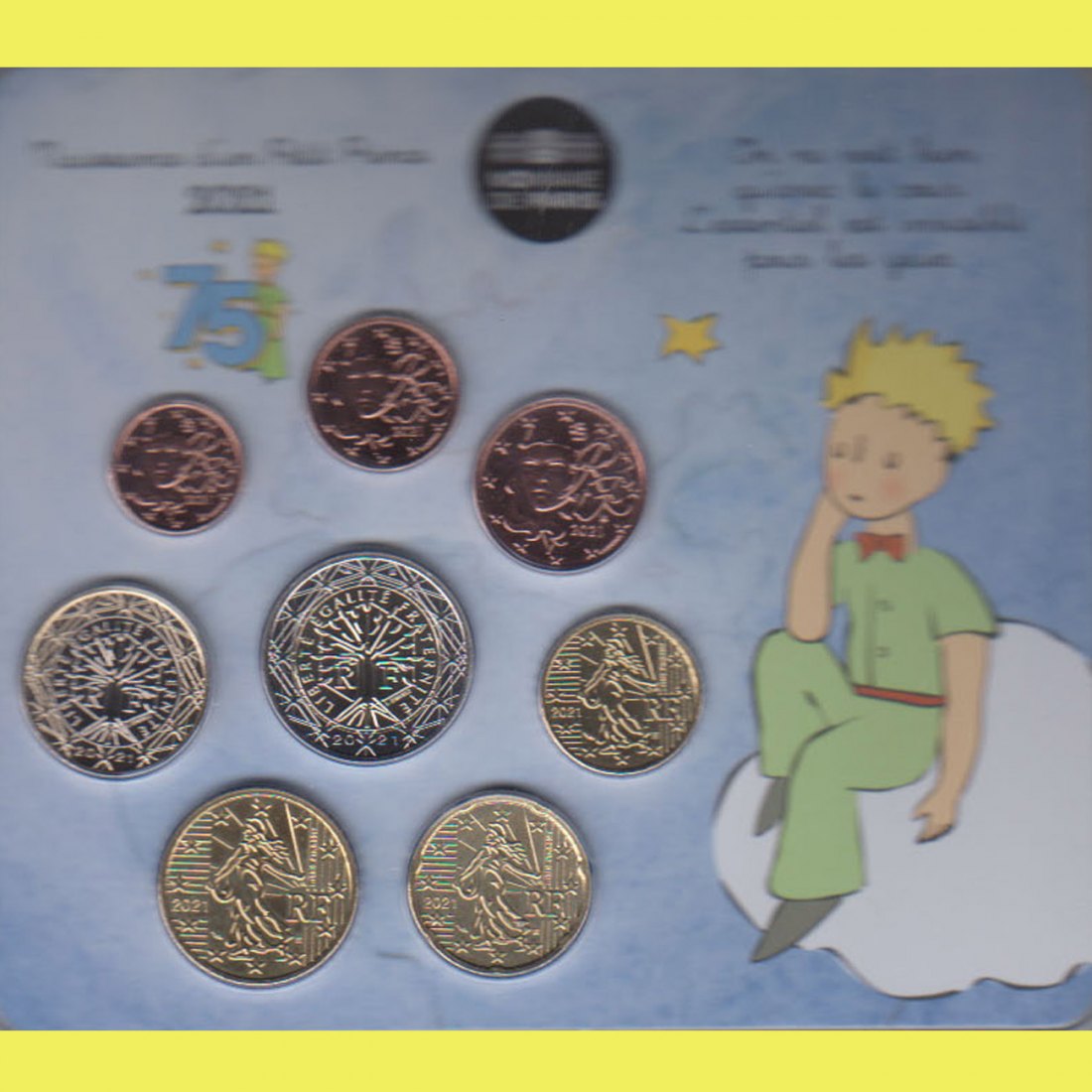  Offiz. Sonder-KMS Frankreich *Der kleine Prinz - Junge* 2021 nur 500 Stück!   