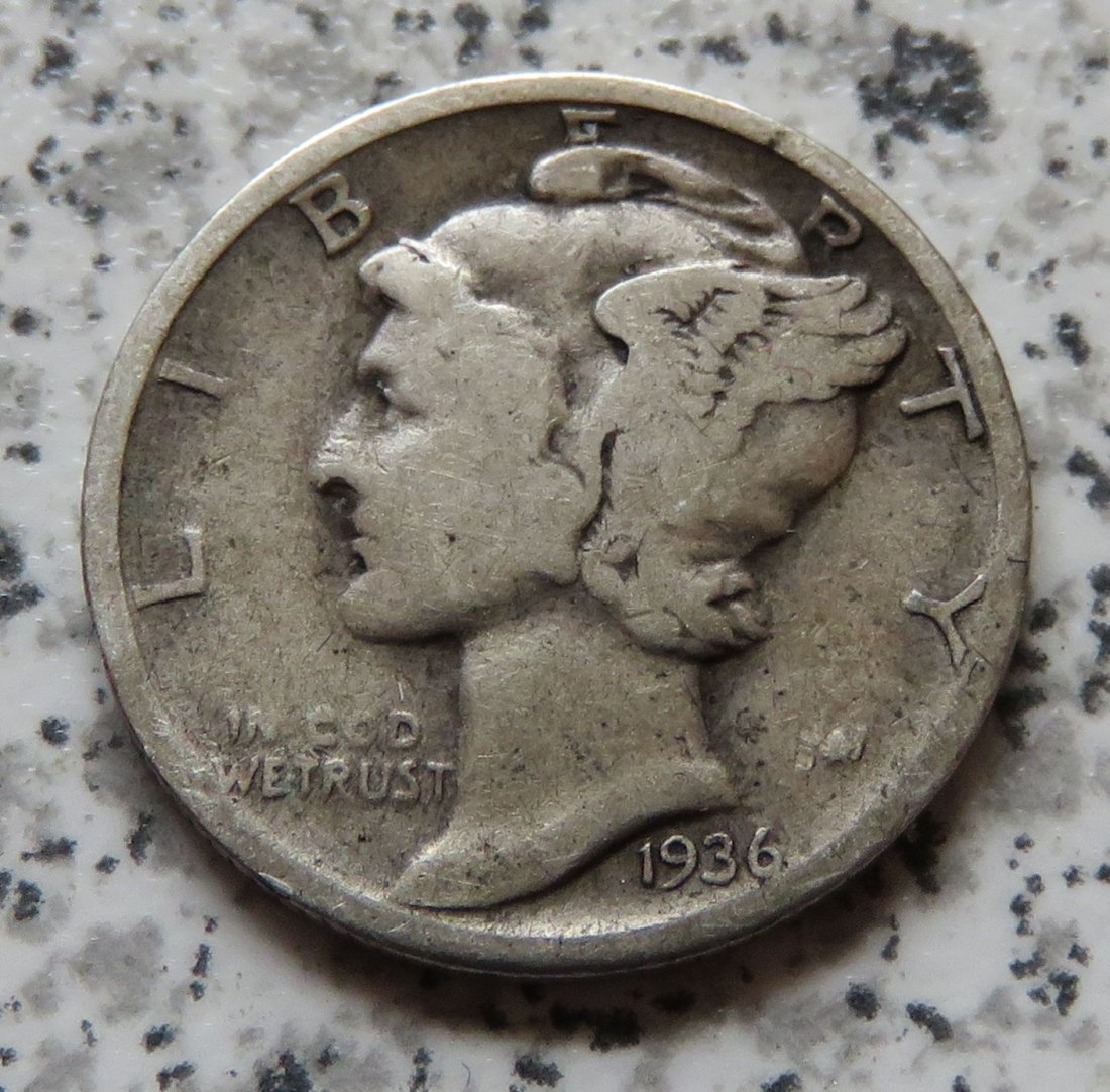  USA 10 Cents 1936 / USA 1 Dime 1936   