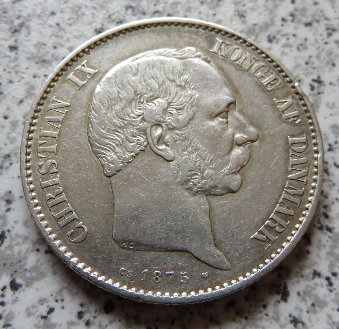  Dänemark 2 Kroner 1875   