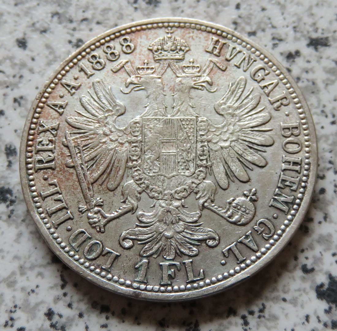  Österreich 1 Florin 1888   