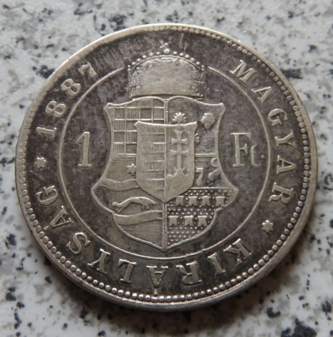  Ungarn 1 Forint 1887   
