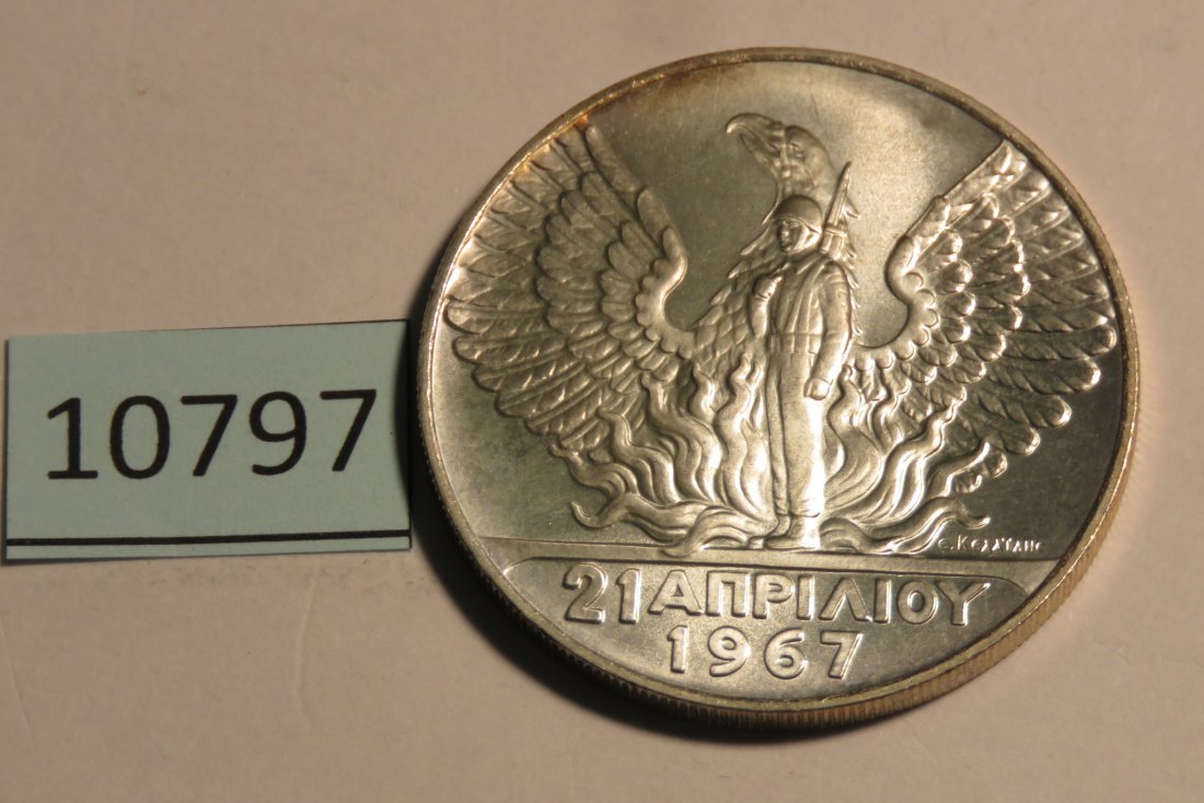  10797 Griechenland 1967 - 100 Drachmen - 25,0 g SILBER 0.835   
