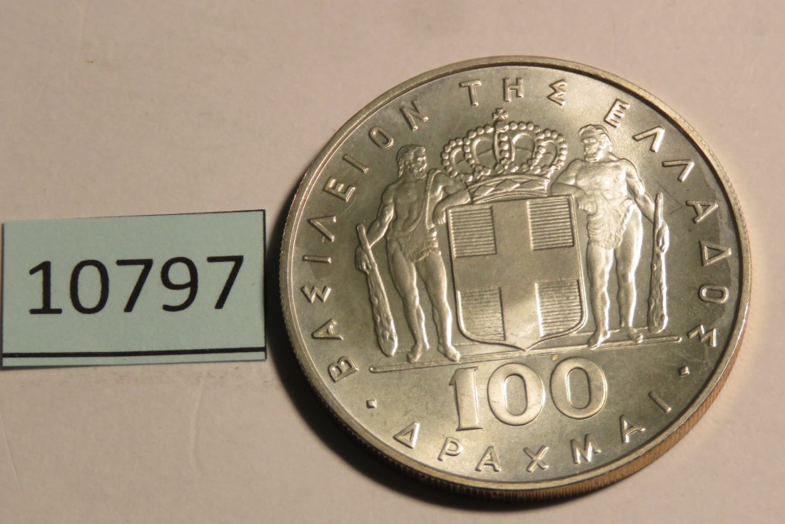  10797 Griechenland 1967 - 100 Drachmen - 25,0 g SILBER 0.835   