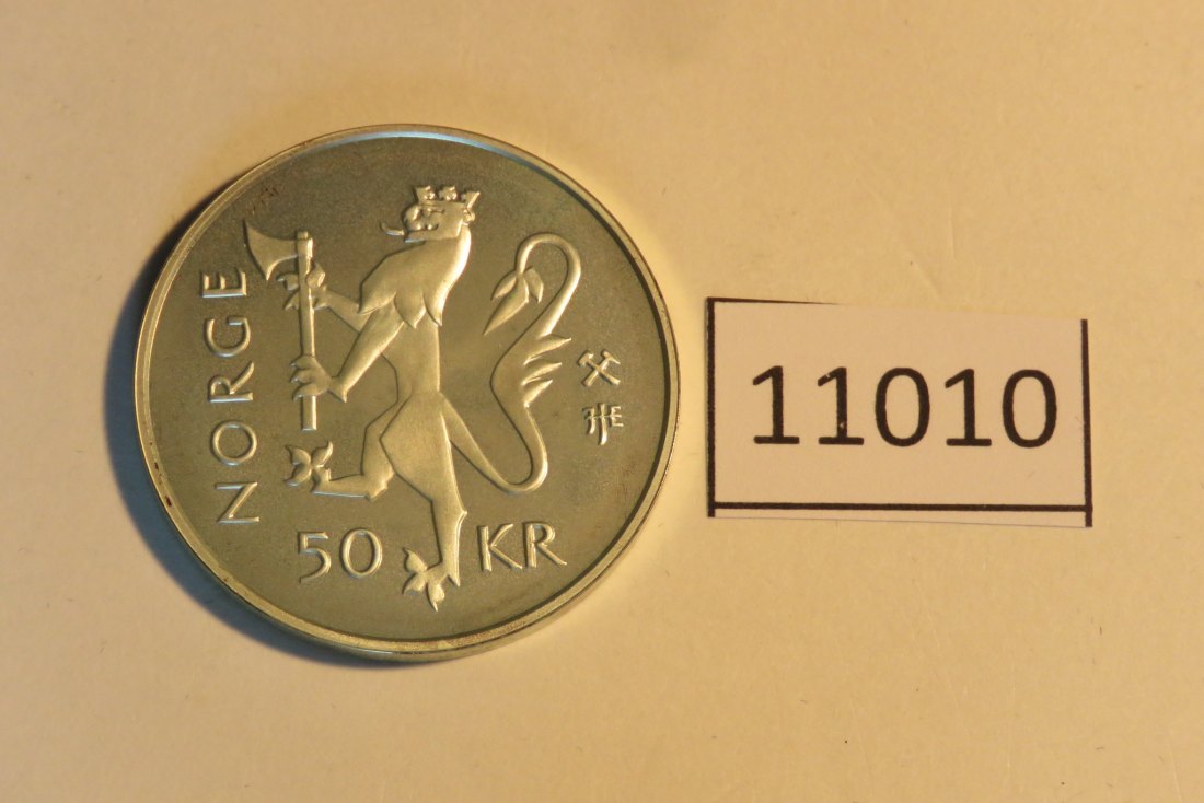  11010 Norwegen 1995 - 50 Kronen - 50 Jahre Kriegsende - 16,81 g SILBER 0.925   