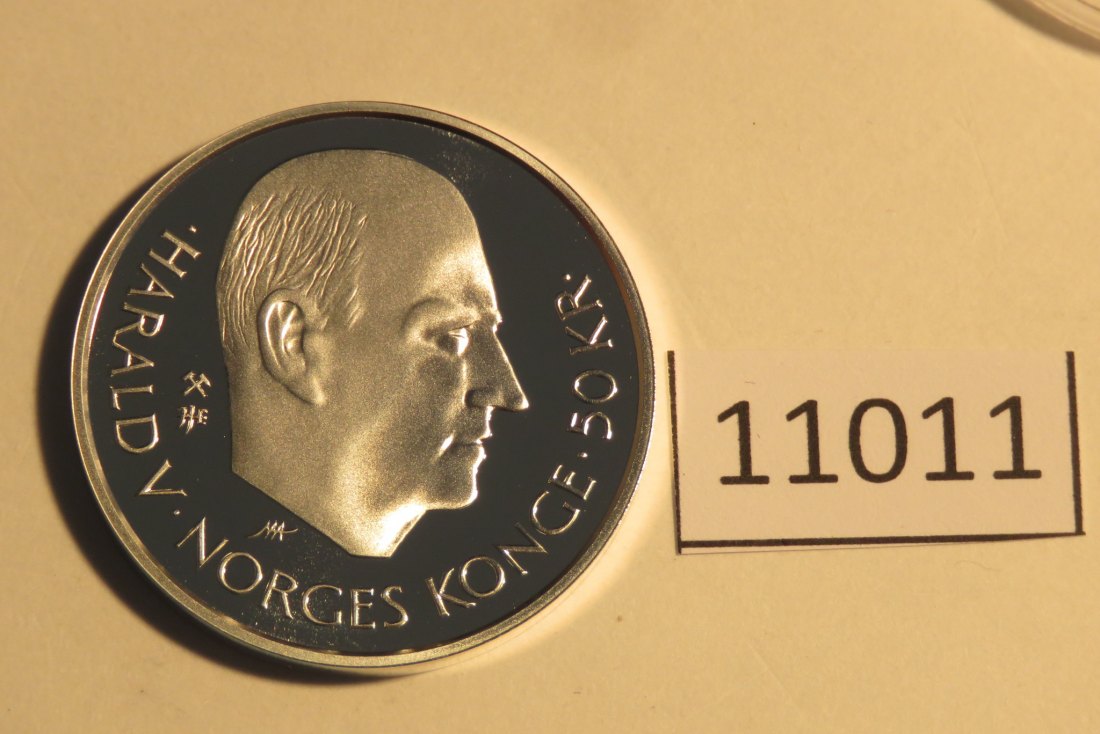  11011 Norwegen 1995 - 50 Kronen - 50 Jahre U N O - 16,81 g SILBER 0.925   