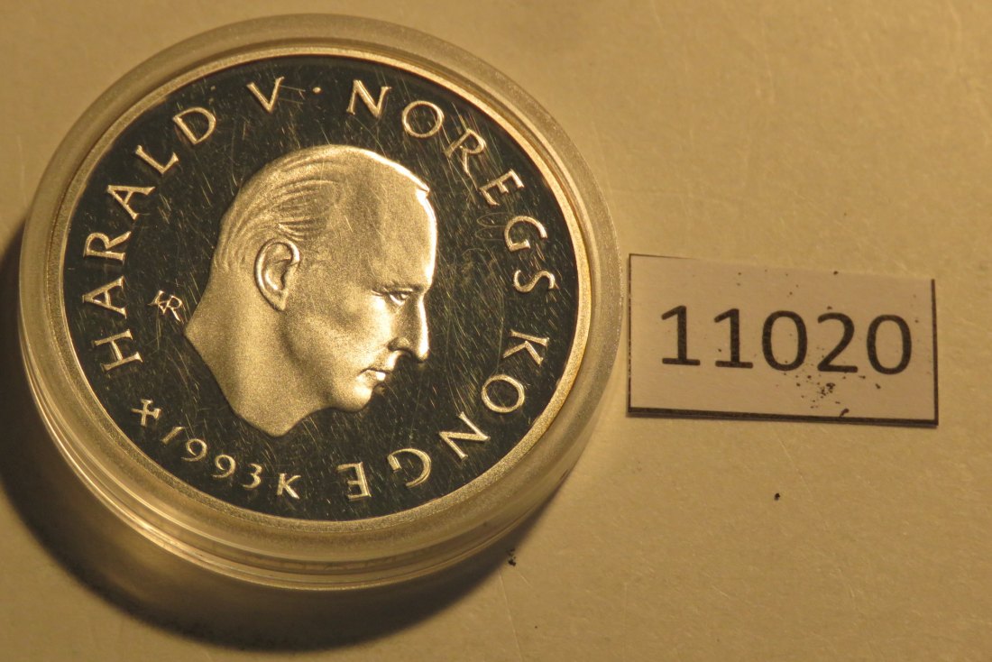  11020 Norwegen 1993 - 100 Kronen - OLYMPIA Eiskunstlauf - 33,62 g SILBER 0.925   