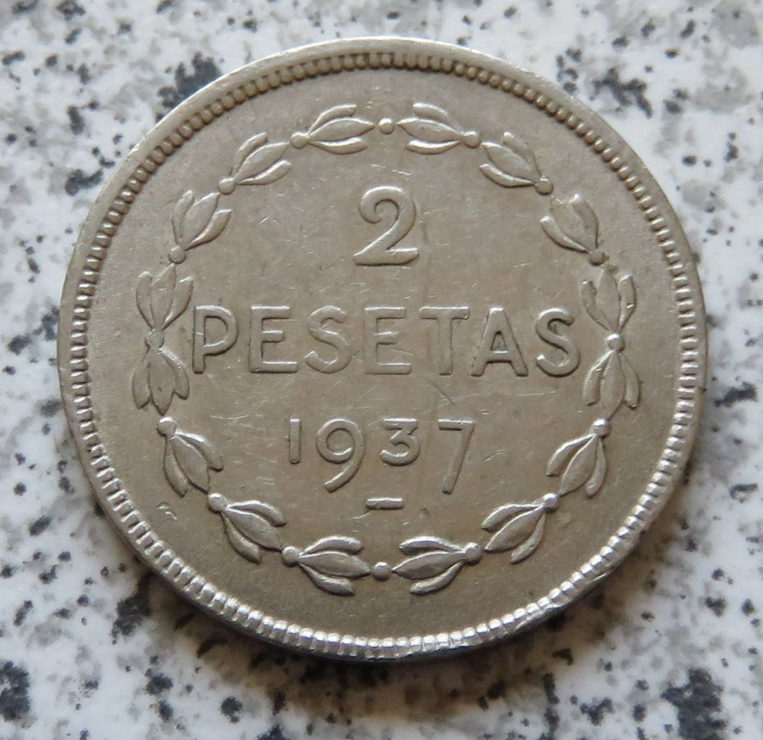  Spanien Baskenland 2 Pesetas 1937   