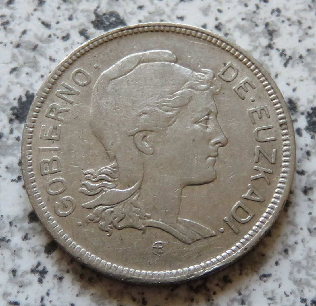  Spanien Baskenland 2 Pesetas 1937   