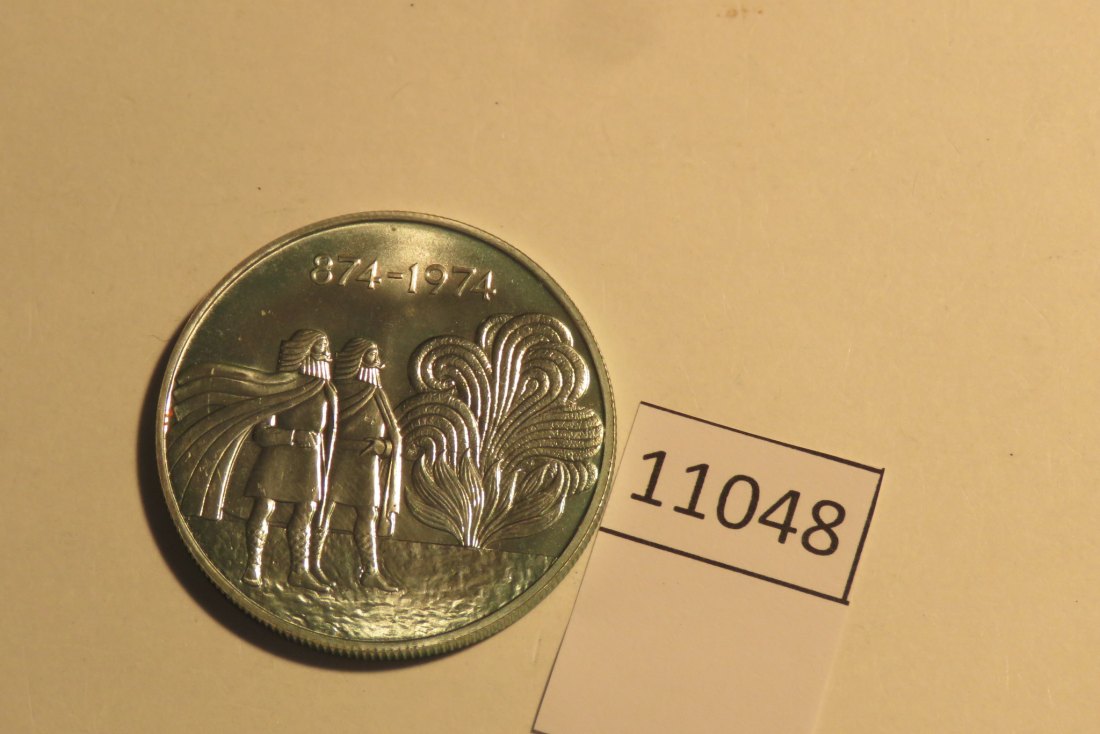 11048 Island 1974 - 1000 Kronen - Akershus - 30.0 g SILBER 0.925