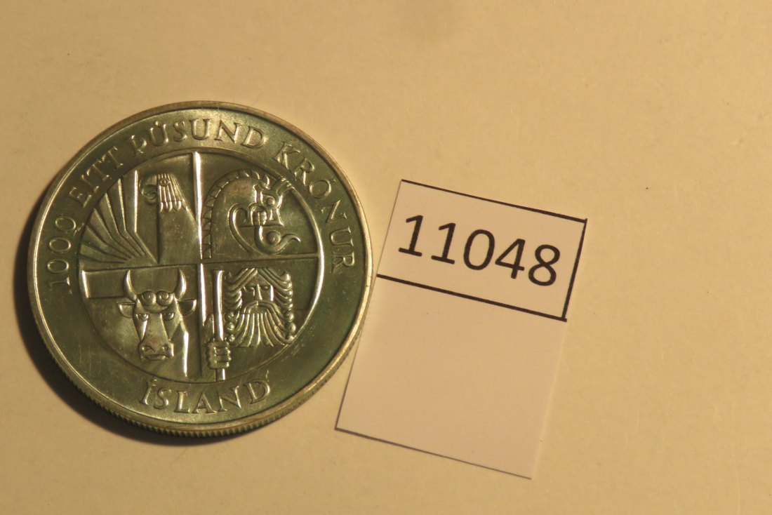  11048 Island 1974 - 1000 Kronen - Akershus - 30.0 g SILBER 0.925   
