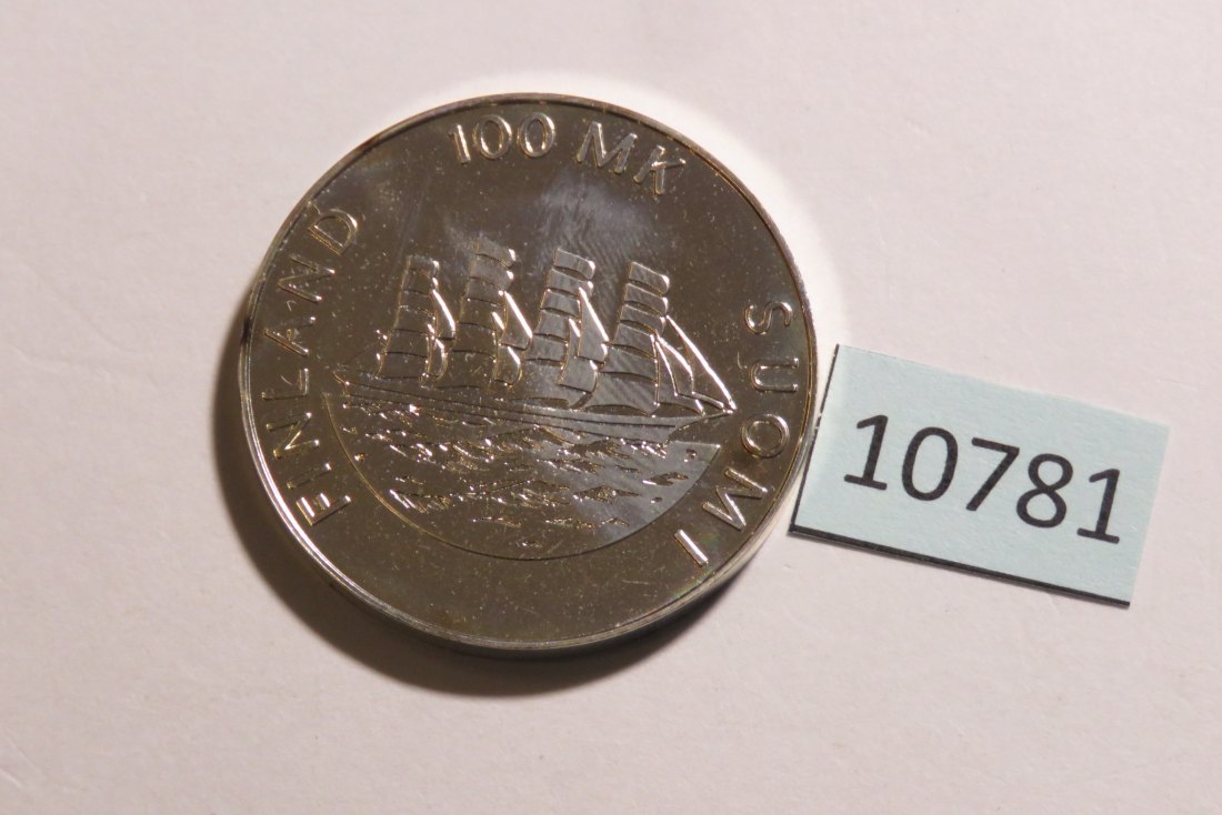  10781 Finnland 1991 - 100 Markka - Aland - 24,0 g SILBER 0.925   