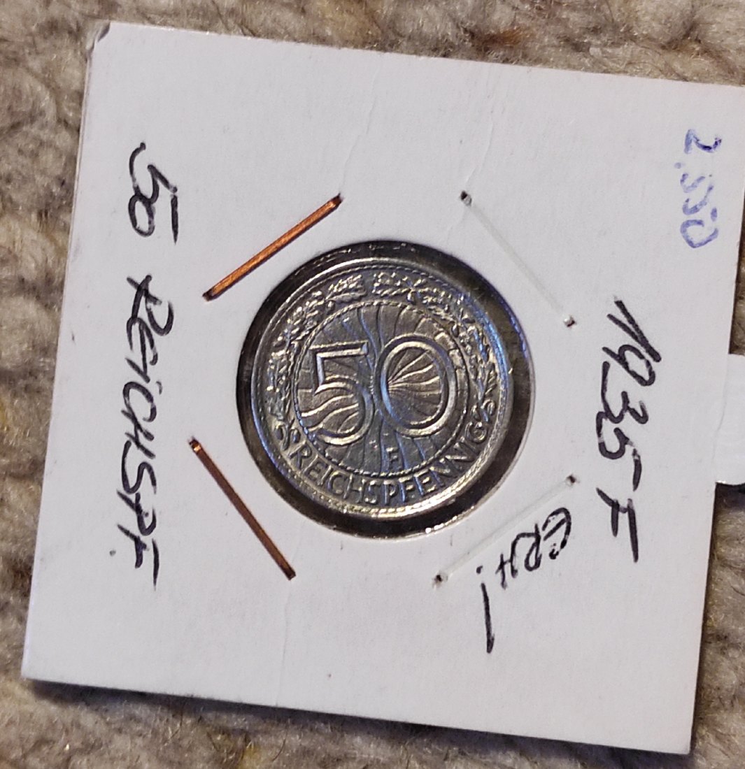  Deutschland 50 Pfennig 1935 F   