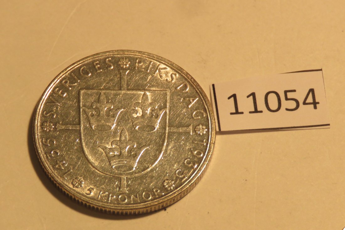  11054 Schweden 1935 - 5 Kronen - 25,1 g SILBER 0.900   