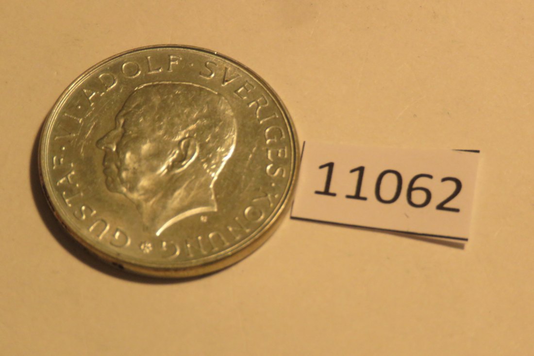 11062 Schweden 1972 - 10 Kronen - 90. Geburtstag Gustav VI. Adolf - 18,0 g SILBER 0.830