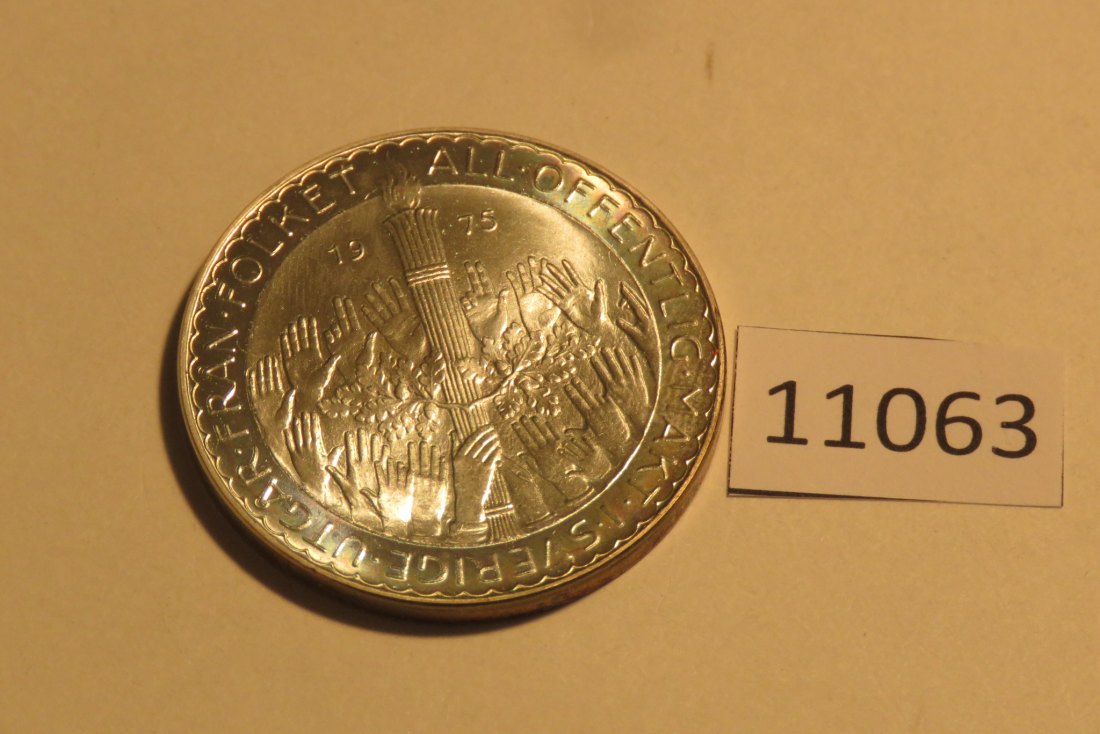 11063 Schweden 1975 - 50 Kronen - Verfassungsreform - 27,03 g SILBER 0.925