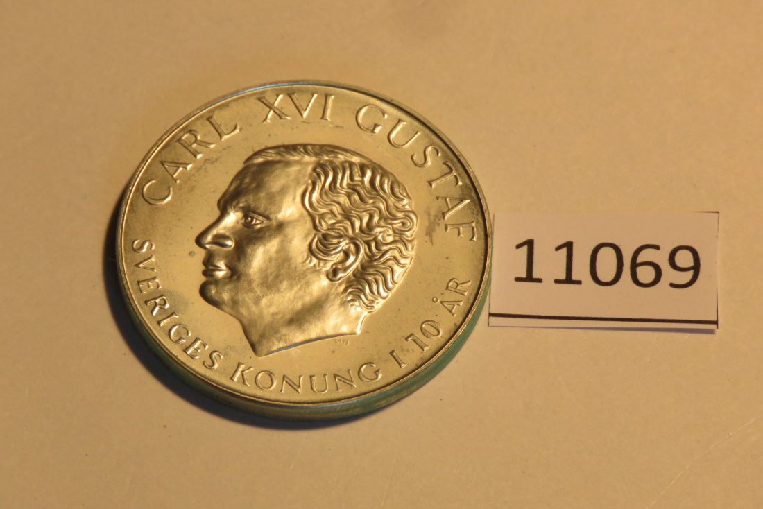  11069 Schweden 1996 - 200 Kronen - Carl Gustav 10 Jahre König - 27,03 g SILBER 0.925   