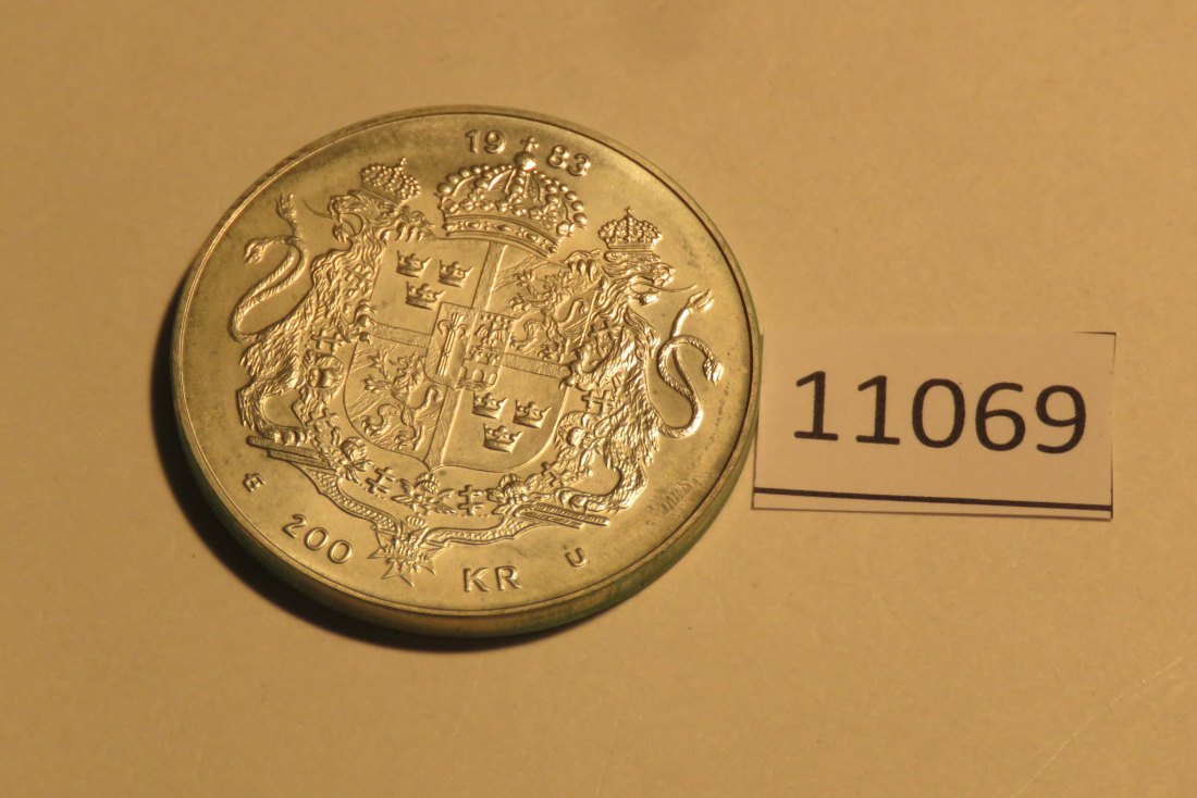  11069 Schweden 1996 - 200 Kronen - Carl Gustav 10 Jahre König - 27,03 g SILBER 0.925   