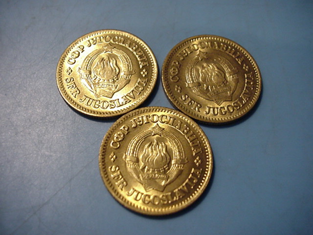  Jugoslawien 3 x 50 Para 1965   